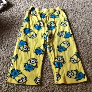 Yellow Minion Soft Fleece Boy Pj Bottoms